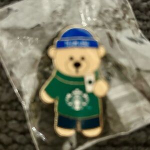 Starbucks Gold Bear Pin